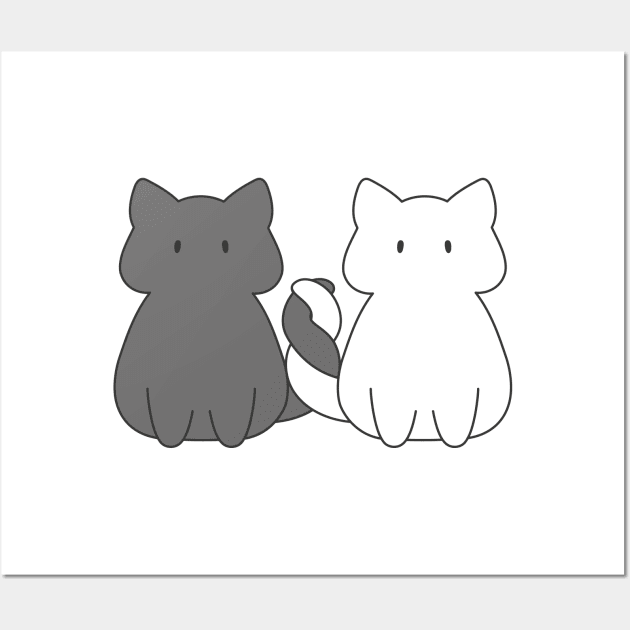 Gemini Cat Zodiac Sign Wall Art by artdorable